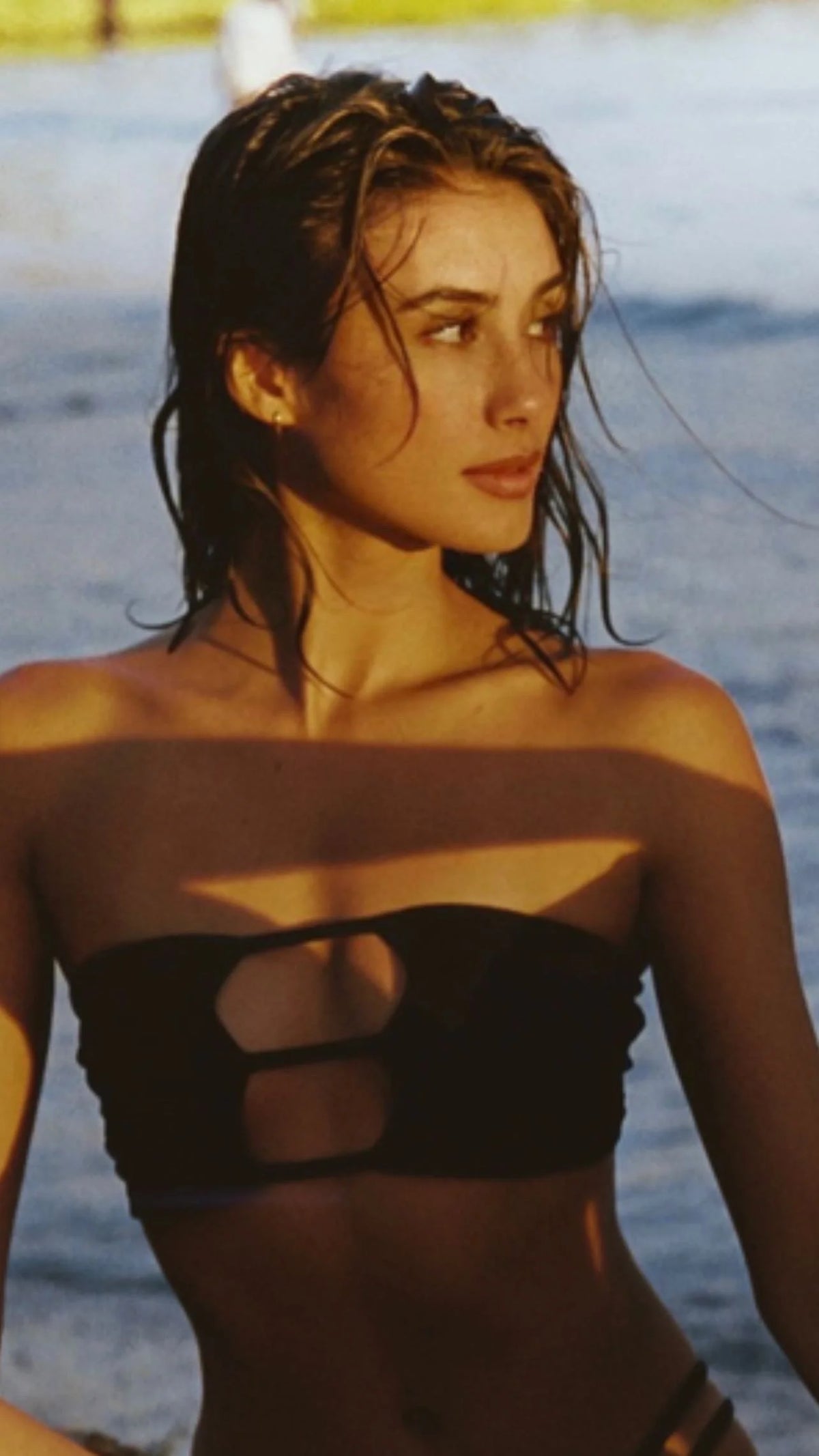 Venezia Ribbed Bikini in Black & White