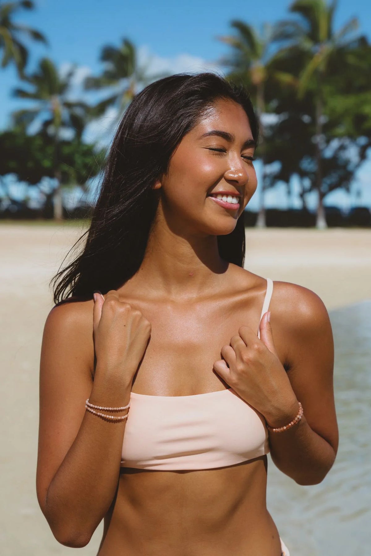 Sienna Bikini Top in Baby Pink